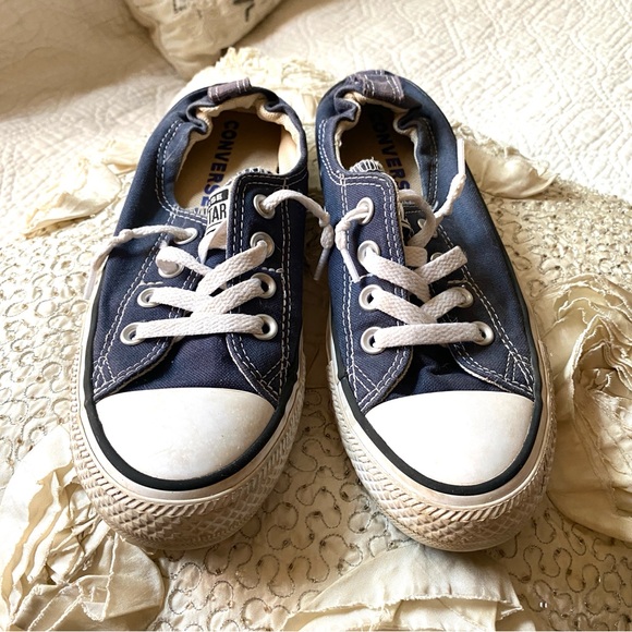 Converse Chuck Taylor All Star Blue Shoreline Slip On Elastic Heel Sz 7.5 Womens - Picture 15 of 16